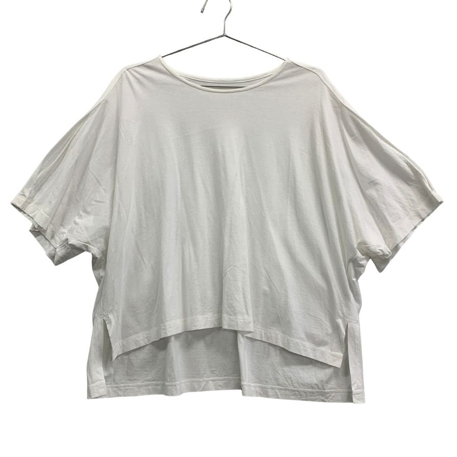 美品◆イッセイ ミヤケ 半袖 カットソー IM21JK7 ホワイト サイズ2 レディース ISSEY MIYAKE 【AFB10】
