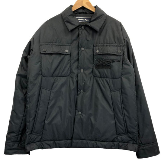 美品◆オニツカタイガー 中綿ジャケット ブラック レディース サイズM Onitsuka Tiger 【AFA5】