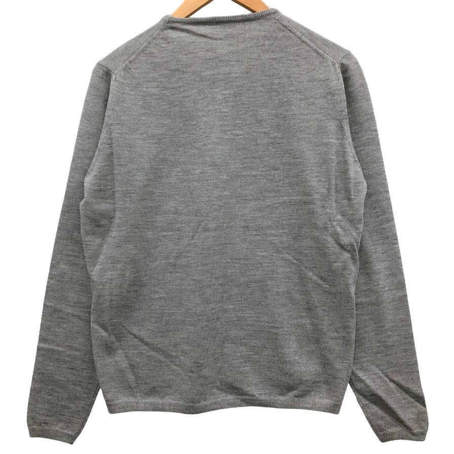 美品◆クルチアーニ ニット ウール100％ クルーネック メンズ サイズ46 グレー Cruciani 【AFB38】