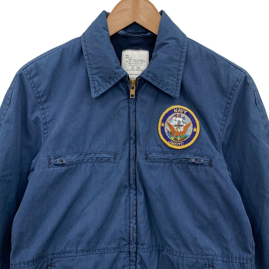 美品◆アメリカ軍 U.S.NAVY ユーティリティ ライナージャケット 1983年製 ワッペン付き ネイビー サイズ32R メンズ 【AFB6】