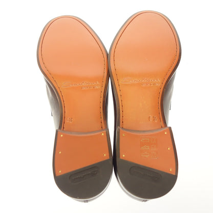 未使用 ◆ Santoni 皮鞋零钱乐福鞋男士棕色 5.5 码 Santoni [AFD6] 