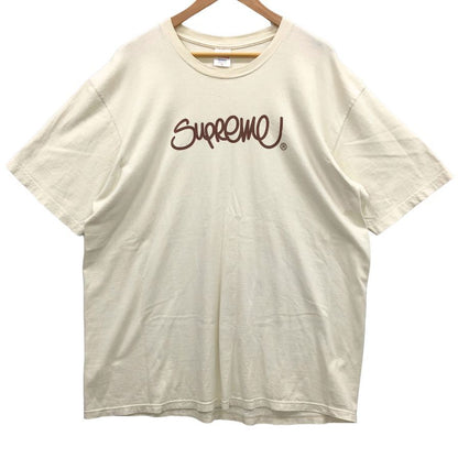 中古◆シュプリーム Tシャツ 22SS ハンドスタイル USA製 コットン メンズ サイズXL アイボリー Supreme 【AFB38】