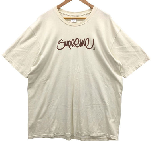 中古◆シュプリーム Tシャツ 22SS ハンドスタイル USA製 コットン メンズ サイズXL アイボリー Supreme 【AFB38】