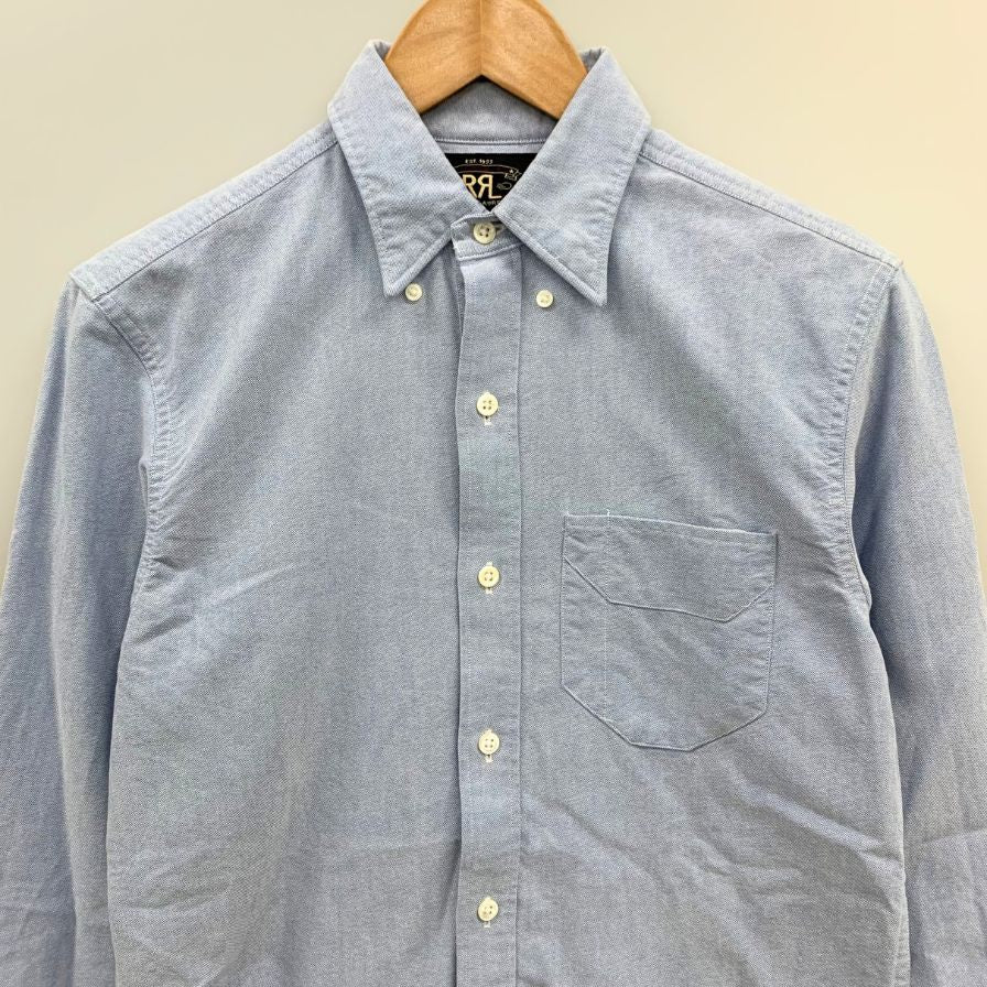 美品◆ダブルアールエル 長袖シャツ ブルー メンズ サイズXS RALPH LAUREN RRL 【AFB26】