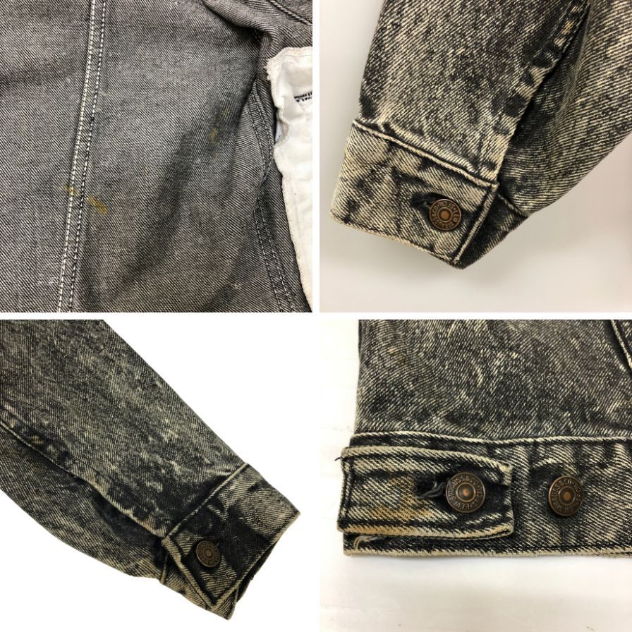 中古◆リーバイス デニムジャケット 57508 80年代 ボタン裏511 USA製 ブラック メンズ サイズM LEVI’S 【AFA9】