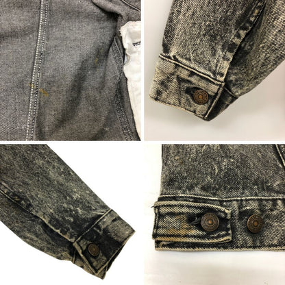 中古◆リーバイス デニムジャケット 57508 80年代 ボタン裏511 USA製 ブラック メンズ サイズM LEVI’S 【AFA9】