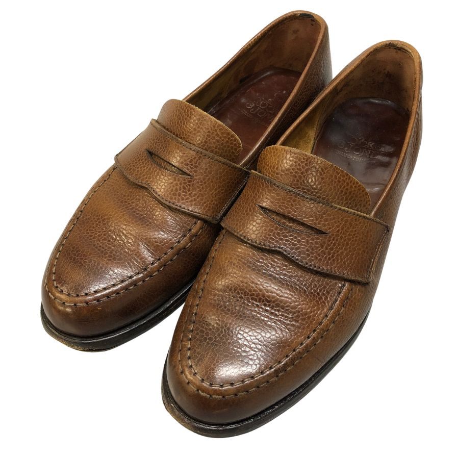 クロケット&ジョーンズ ペニーローファー グレインレザー ブラウン メンズ Crockett&Jones 約不明cm【AFC31】
