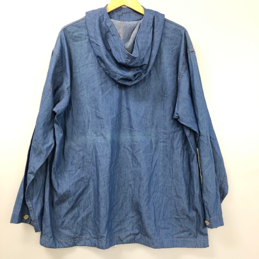 中古■エンジニアードガーメンツ フーディー プルオーバー 長袖シャツ USA製 メンズ サイズM ブルー  ENGINEERED GARMENTS 【AFB3】