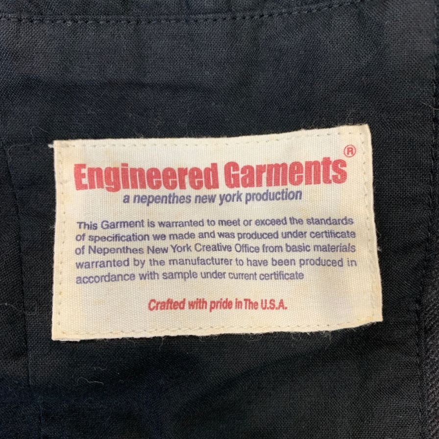 美品◆エンジニアドガーメンツ キルティングジャケット ウール ブラック メンズ サイズXS Engineered Garments 【AFB47】