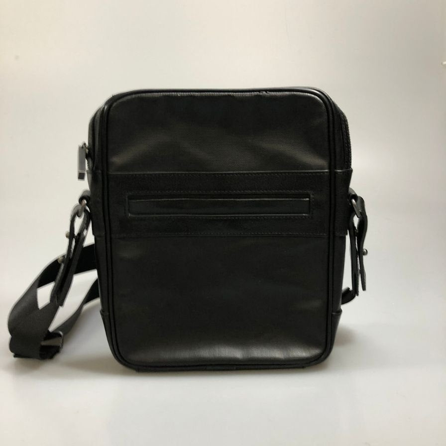 ダンヒル ショルダー バッグ レザー×キャンバス加工 コンビ C0128 メンズ ブラック Dunhill【AFE2】