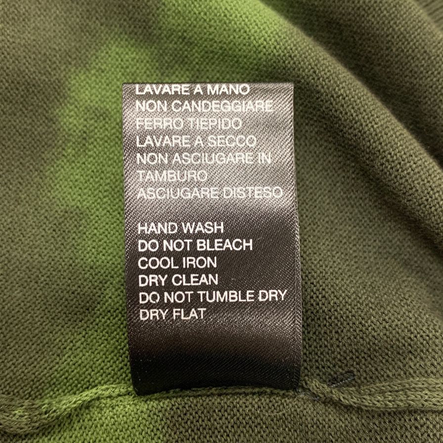 新品同様◆ロベルトコリーナ ポロシャツ 半袖 コットン ニット グラデーション グリーン メンズ サイズ48 roberto collina 【AFB2】