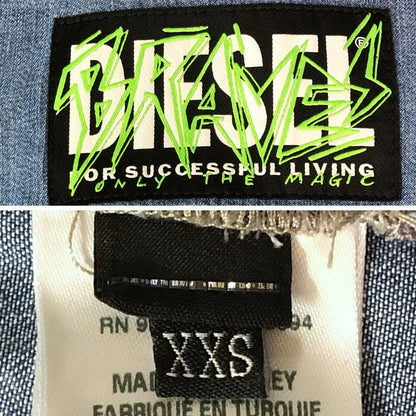 極美品◆ディーゼル デニムシャツ チュニック丈 レディース サイズXXS DIESEL 【AFB14】