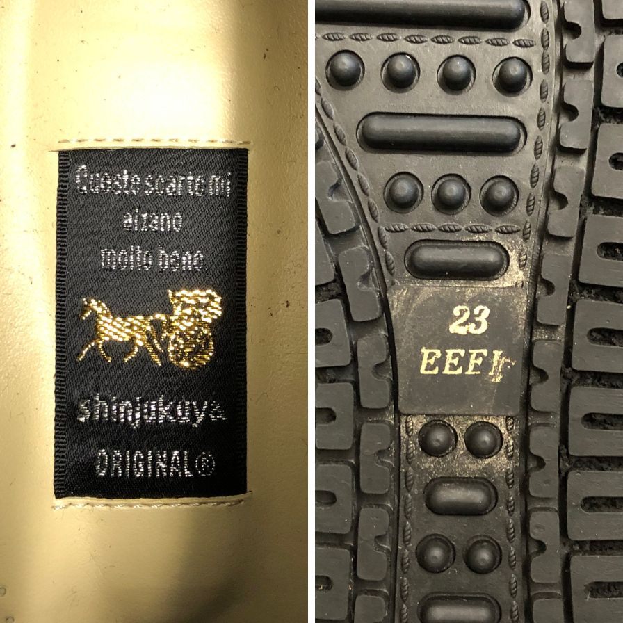新宿屋 スニーカー3351 ヒール レザー ハイブリリアントクロコ ブラック レディース サイズ23 shinjukuya 約23.0cm【7-9】