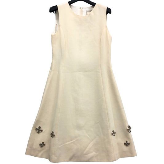 中古◆デイジーリン フォー フォクシー  ワンピース  裾リボンあしらい 32456 レディース サイズ 38 ベージュ DAISY LIN for FOXEY 【AFB44】