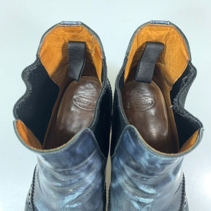 チャーチ ケツビー サイドゴアブーツ ウイングチップ ブルー系  レディース サイズ41 Church`s 約27.5cm【AFC32】