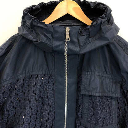 美品◆モンクレール ナイロンジャケット オブシディエンヌ レース ネイビー レディース サイズ1 MONCLER OBSIDIENNE 【AFA1】