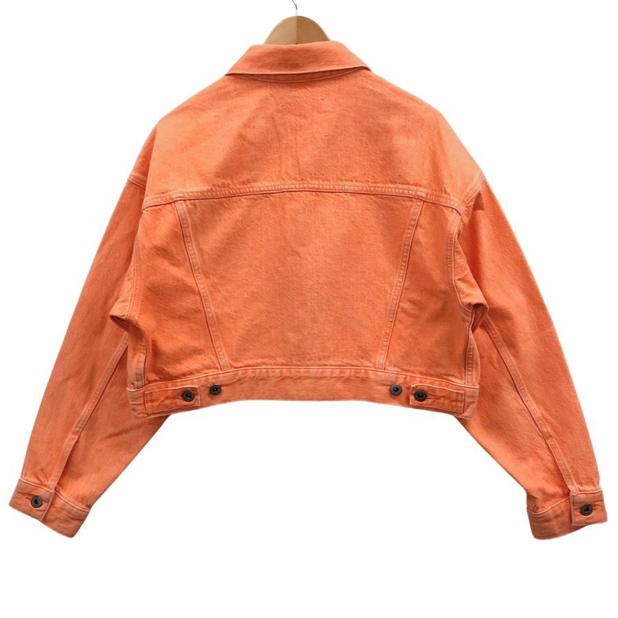 中古◆リーバイス ショート丈デニムジャケット PC9-84754-0002 オレンジ サイズS レディース サードタイプ LEVI STRAUSS & CO. 【AFB11】
