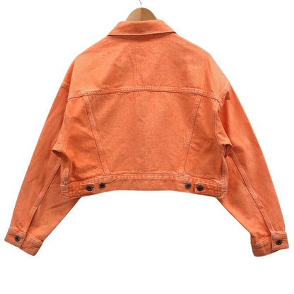 中古◆リーバイス ショート丈デニムジャケット PC9-84754-0002 オレンジ サイズS レディース サードタイプ LEVI STRAUSS & CO. 【AFB11】