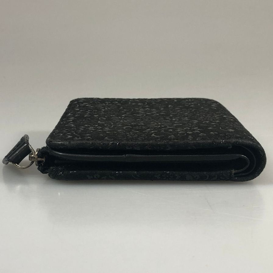 印傳屋 財布 財布 二つ折り コンパクト ミニウォレット ブラック系【AFI16】