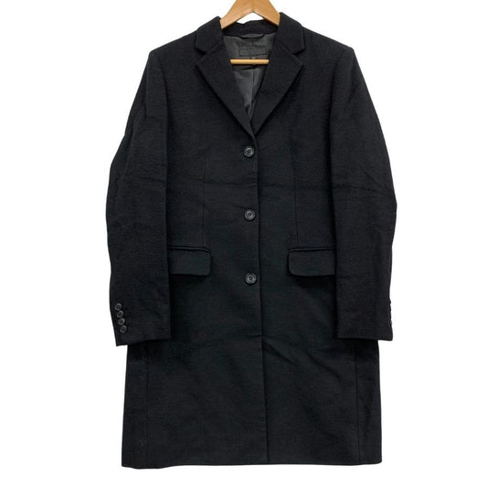 美品◆ユニクロ メンズ コート カシミヤ ブラック サイズL UNIQLO 【AFB22】