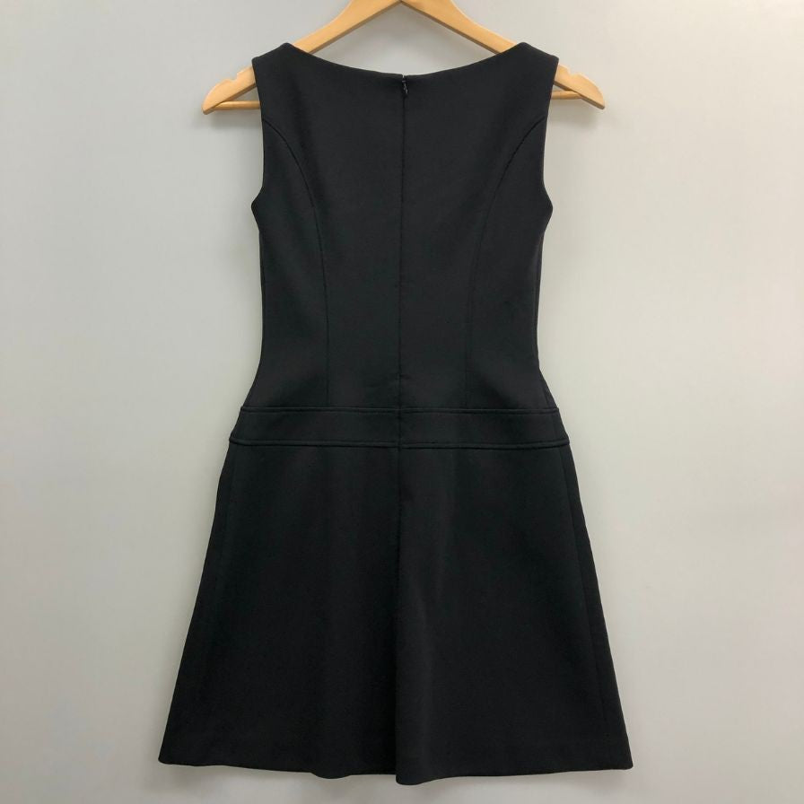 中古◆フォクシ―ニューヨーク ワンピース 18045 ポリエステル ジップ ブラック サイズ38 FOXEY NEWYORK 【AFB10】