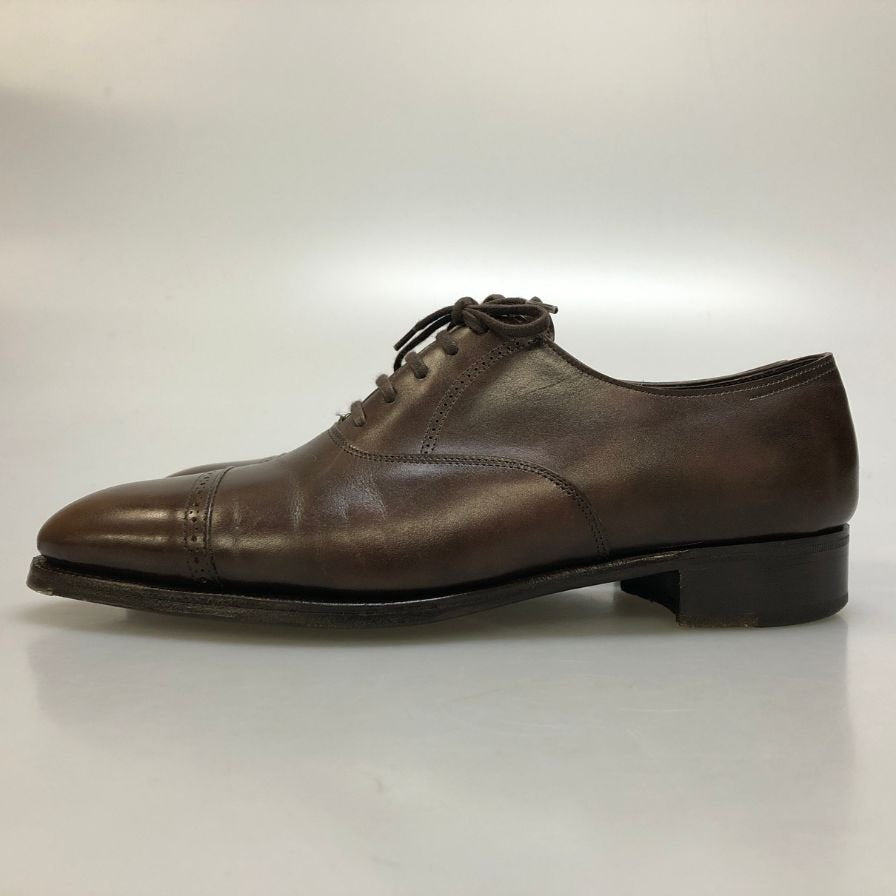 ジョンロブ フィリップII パンチドキャップトゥ カーフ ブラウン UK6.5 JOHN LOBB ビジネスシューズ 約25.5cm【LA】【中古】