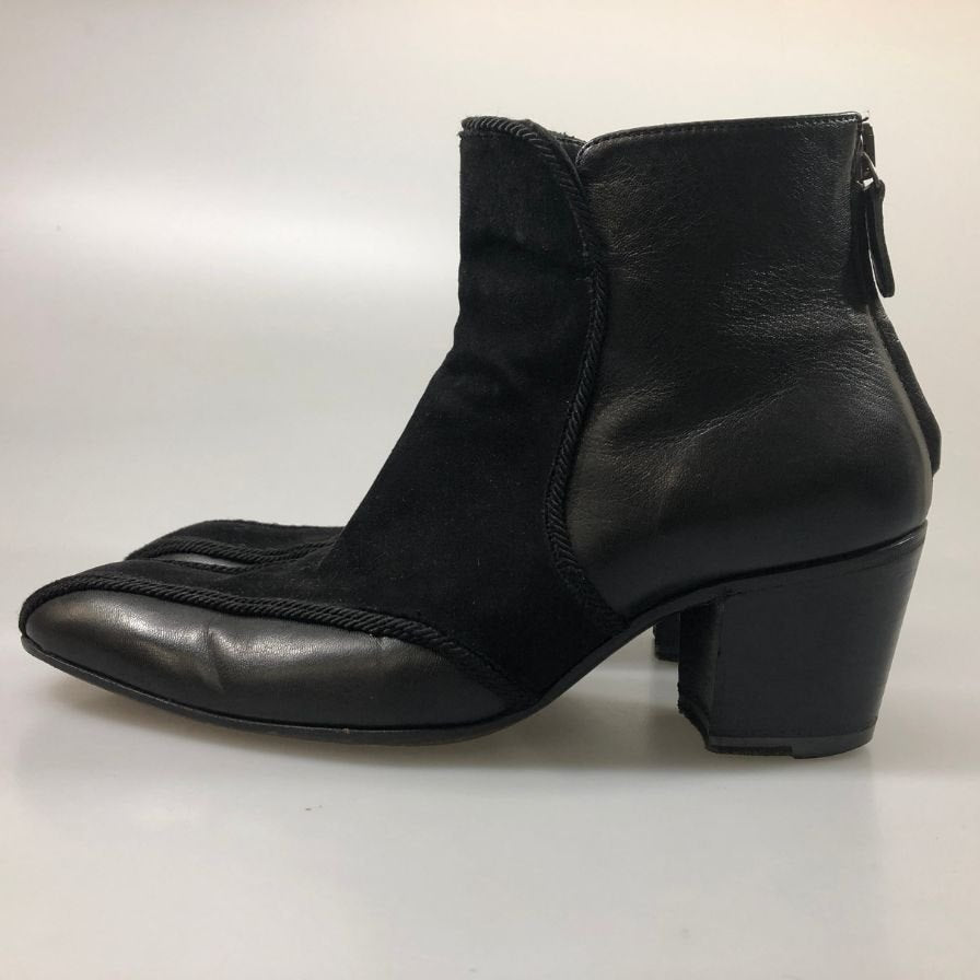 ボッテガ ヴェネタ ショートブーツ カーフスエードコンビ サイズ40 BOTTEGA VENETA 約25.0cm【AFC36】