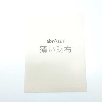 新品同様◆アブラサス 薄い財布 二つ折り ブラウン メンズ 箱付き abrAsus【AFI18】