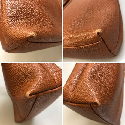 バーバリー ミニハンドバッグ シボ革 レディース ブラウン ゴールド BURBERRY【AFE12】