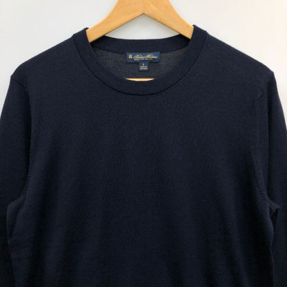 極美品◆ブルックスブラザーズ セーター ニット ウール メンズ  サイズS ネイビー BROOKS BROTHERS 【AFB46】