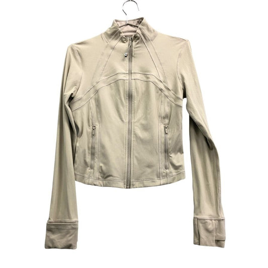 美品◆ルルレモン 長袖トップス ジップアップ ベージュ レディース lululemon 【AFB16】