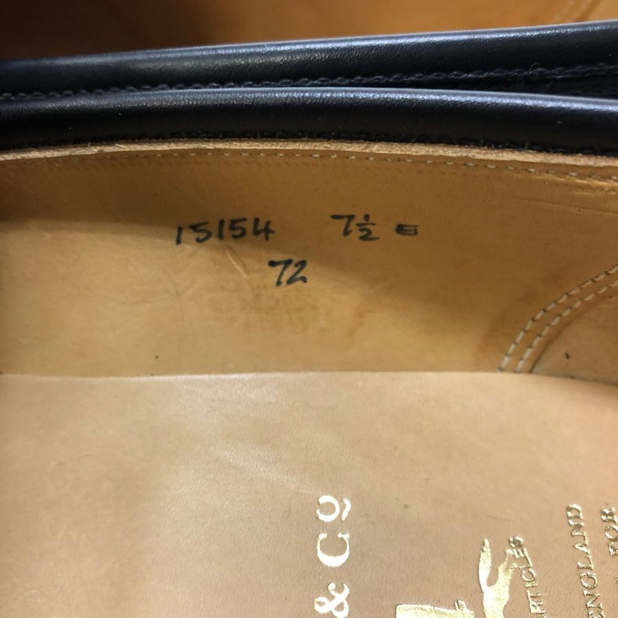 ピール＆コー レザー ローファー ブルックスブラザーズ別注 メンズ サイズ7.5 ブラック PEAL＆Co 約26.0cm【AFD2】
