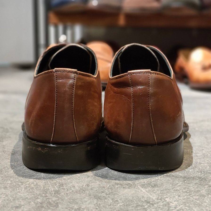 スコッチグレイン レザーシューズ 03446ストレートチップ ブラウン メンズ サイズ25 SCOTCH GRAIN ビジネスシューズ 約25.0cm【LA】【中古】