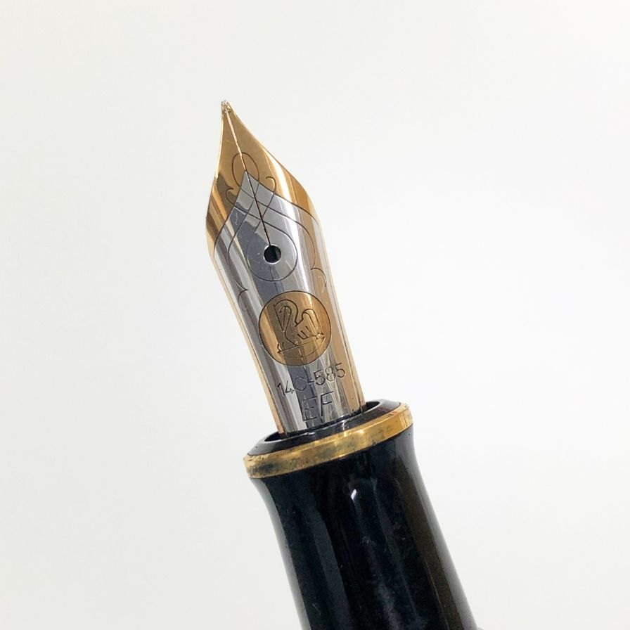 ペリカン 万年筆 スーベレーン ペン先14C-585 縞 赤 レッド