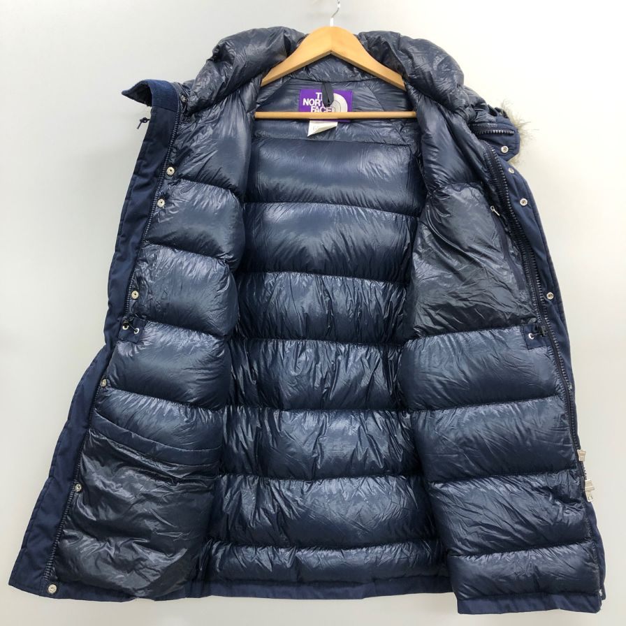 美品◆ノースフェイス ND2557N ダウンジャケット パープルレーベル 光電子 65/35 メンズ ネイビー サイズWM THE NORTH FACE 【AFA21】