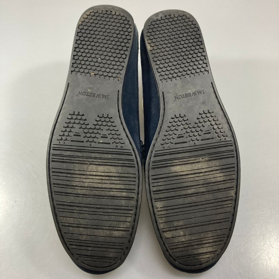 ジェイエムウエストン スウェード コインローファー ドライヴィングシューズ 670 サイズ7D グレー系  J.M WESTON 約25.5cm【AFD6】