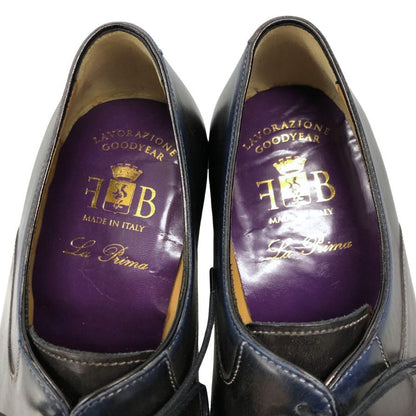 フランチェスコ ベニーニョ  レザーシューズ 3735 プレーントゥ ブラック サイズ6.5  メンズ Francesco Benigno 約25.0cm【AFC47】