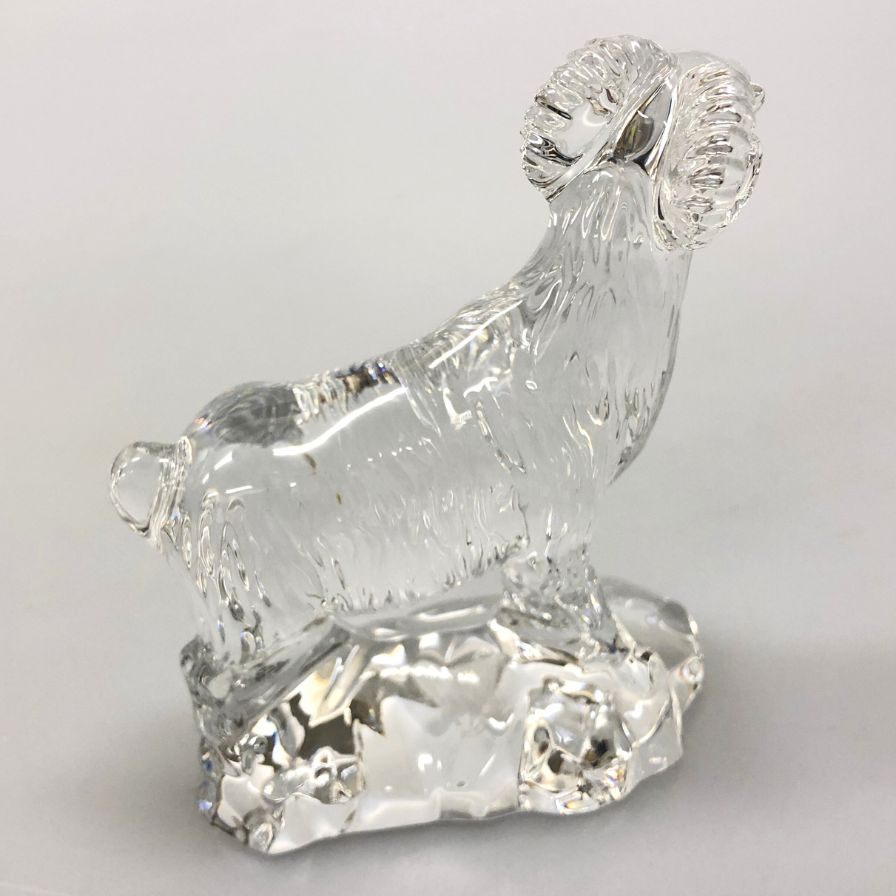 バカラ クリスタルオブジェ 干支 羊 Baccarat【AFI8】【中古】