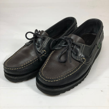パラブーツ シップス デッキシューズ バース シボ革 バイカラー 2トーン ブラック メンズ サイズUK7.5 PARA BOOT BARTH 約26.0cm【AFC41】