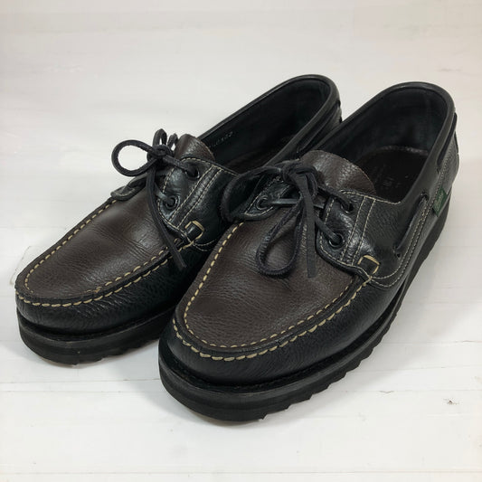 パラブーツ シップス デッキシューズ バース シボ革 バイカラー 2トーン ブラック メンズ サイズUK7.5 PARA BOOT BARTH 約26.0cm【AFC41】
