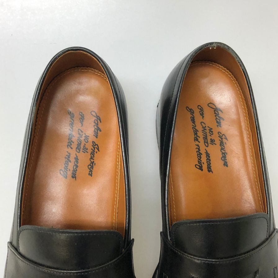 ジャランスリワヤ レザーシューズ コインローファー ガルーダ 98998 サイズ42 ブラック Jalan Sriwijaya 約26.5cm【AFC44】