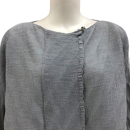 極美品◆ミー イッセイミヤケ カーディガン MI83FO282 レディース サイズ フリー グレー me ISSEY MIYAKE 【AFB14】