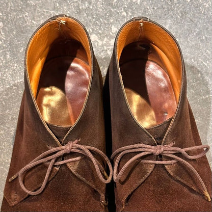 クロケット&ジョーンズ チャッカブーツ チャートシー3 スエード ブラウン サイズUK6.5E CROCKETT&JONES ブーツ 約25.0cm【LA】【中古】