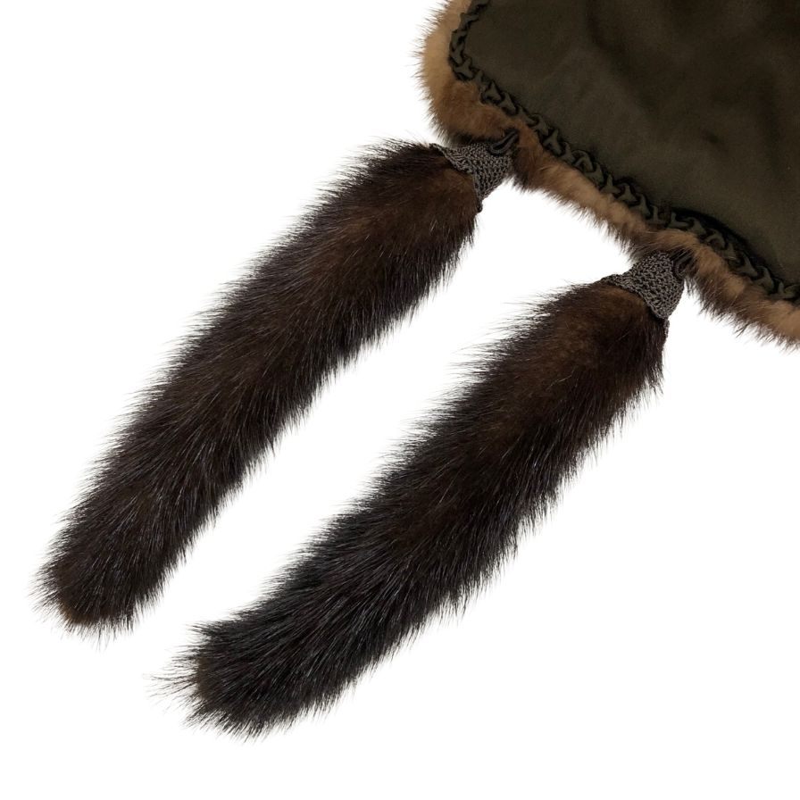 ノーブランド ストール ミンク ファー マフラー 毛皮 ブラウン レディース T.K fur【AFF19】