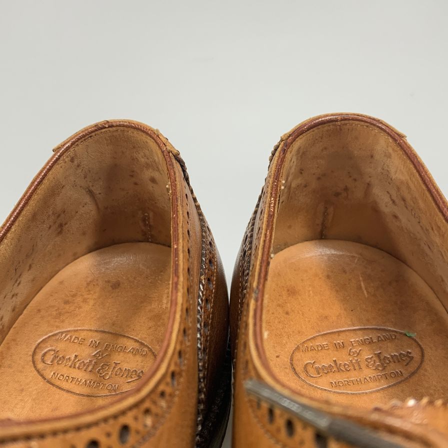クロケット＆ジョーンズ フルブローグ ダウニング DOWNING 330ラスト メンズ ブラウン サイズUK7.5E  Crockett & Jones 約26.0cm【AFC4】