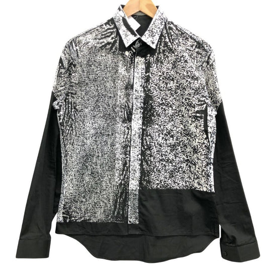 美品◆ディオール オム  シャツ ペイント ブラック メンズ サイズ 38ディオール オムDIOR HOMME 【AFB36】