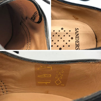 サンダース BGS コレクション パンチドキャップ、ダービー ブラック サイズ6 メンズ SANDERS 約25.0cm【AFD9】