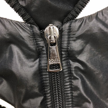 美品◆ドルチェ&ガッバーナ ナイロンブルゾン ロゴワッペン ブラック レディース サイズ42 DOLCE & GABBANA 【AFB13】