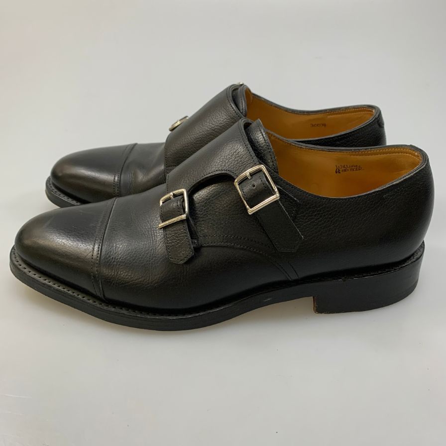 ジョンロブ レザーシューズ ダブルモンク ウィリアム グレインレザー ブラック サイズUK6.5 JOHN LOBB ビジネスシューズ 約24.5cm【LA】【中古】