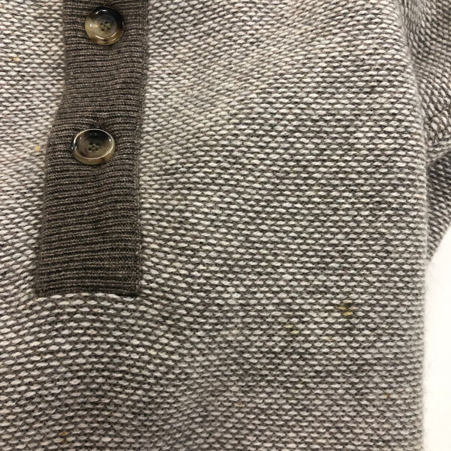美品◆エルメネジルドゼニア ニットセーター ウール ハイネック ブラウン系 サイズ50 メンズ Ermenegildo Zegna 【AFA18】